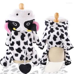 Vêtements pour chiens Tenue pour animaux de compagnie Pyjama d'hiver Combinaison Molleton de corail Vêtements chauds Pyjama Costume de chiot Petit manteau global