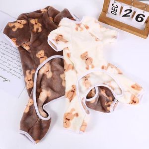 Vêtements de chien Pet Peluche Combinaison Moyen Petit Vêtements Automne et hiver Chaud Velours Doux Pyjamas Chaton Chiot Mignon Pull Chihuahua