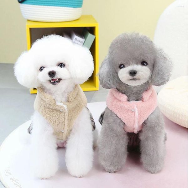 Vêtements pour chiens Jupe en peluche pour animaux de compagnie Hiver Chaud Mignon Dessin animé Ours blanc Robe Confortable Fournitures décontractées