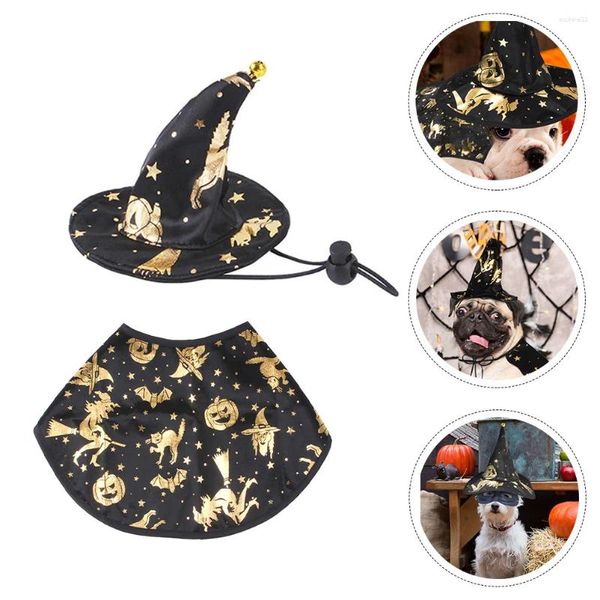 Habitant pour chiens Pet Wizard Cosplay Cosplay Costumes Coustmes Halloween Polyester Party for Dogs Puppy Cape