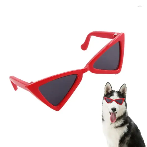 Vêtements pour chiens Produits pour animaux de compagnie Belles lunettes de soleil triangulaires vintage pour chats Réflexion Lunettes de lunettes Po Props Accessoires