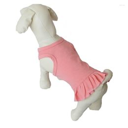 Vêtements pour chiens Produits pour animaux de compagnie Fournitures Solide Macaron Couleur Coton Chiot Teddy Chihuahua Petit Chat Gilet Robe