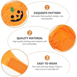 Ropa para perros mascota sombrero de calabaza trajes de cachorro decorativo tocado de gato lana adorable capucha halloween disfraz