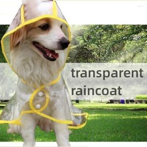 Vêtements pour chiens Chiot pour animaux de compagnie Vêtements de pluie transparents Imperméable à capuche Veste imperméable Vêtements PVC souple Convient aux petits chiens