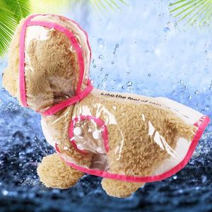 Ropa para perros Mascota Cachorro Ropa impermeable transparente Chubasquero con capucha Chaqueta impermeable Perros Accesorio