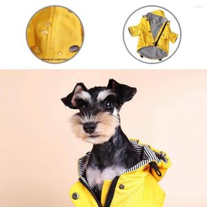 Hondenkleding Pet Rain Jacket Twee poten praktisch waterbestendige modehonden met een kap met een kap