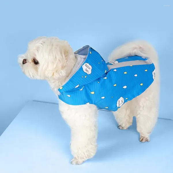 Vêtements pour chiens Manteau imperméable pour animaux de compagnie Manteau de couleur vive Veste de pluie imperméable Confortable Matériau doux Cape pour la vie quotidienne