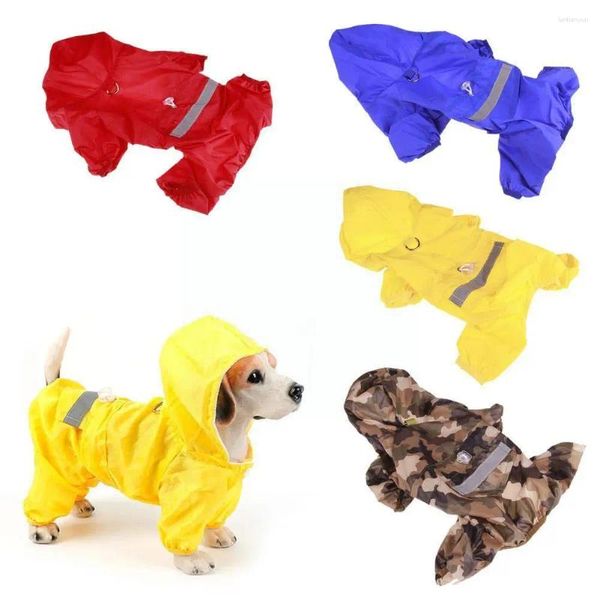 Ropa de perros Pet impermeable monstruos de doble capa impermeable cuatro temporadas de abrigo reflectante ropa y0y1