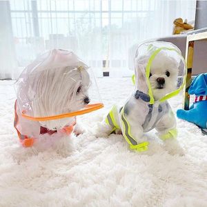 Vêtements de chien imperméable imperméable réfléchissant combinaison imperméable Teddy Bichon Poméranie petits vêtements Chihuahua extérieur à capuche vêtements de pluie