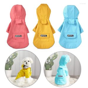 Vêtements pour chiens imperméable pour animaux de compagnie Transparent à capuche vêtements à deux pattes chiens manteau imperméable résistant à l'eau pour chats veste