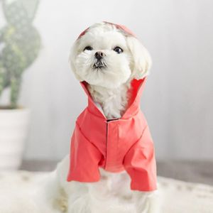 Vêtements pour chiens Pet Raincoat imperméable réfléchissant portable à capuche Poncho Teddy Vêtements d'extérieur Rose XXLDog