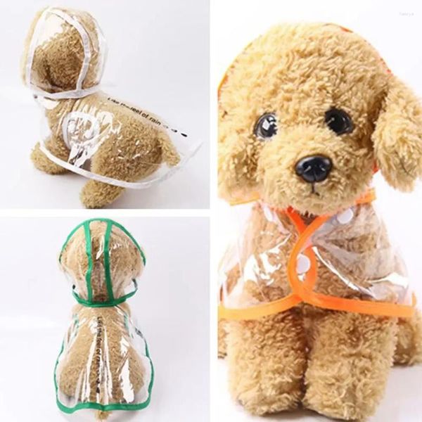 Vêtements pour chiens arcAlcoats de vêtements de pluie transparents chiots chiots à capuche étanche à colocat