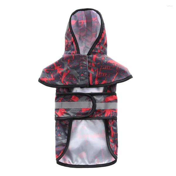 Ropa para perros mascota reflectante impermeable ropa de lluvia con capucha montaña de montaña chaqueta impermeable