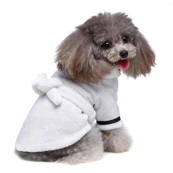 Vêtements pour chien peignoir à capuche