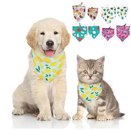 Hondenkleding huisdier speeksel handdoek cartoon donut watermeloen driehoek sjaalverzorging benodigdheden voor kleine medium grote kattenaccessoires