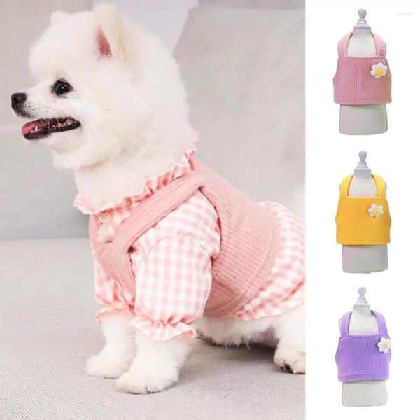 Appareils pour chien chemise de compagnie de fleur de fleur de la peau