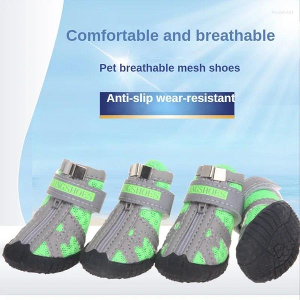 Vêtements pour chiens Chaussures pour animaux de compagnie Mesh respirant Bottes anti-dérapantes en plein air Zapatos Para Perro Chaussettes pour chiots Botas Sapato Cachorro Chaussure Chien