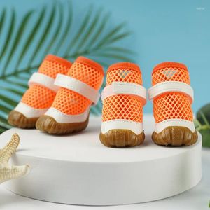 Vêtements pour chiens Chaussures pour animaux de compagnie pour petites sandales Summer Mesh respirant Chihuahua Teddy Boots