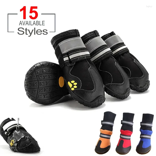 Ropa para perros Zapatos para mascotas para deportes Montaña Mascotas usables Suelas de PVC Botas reflectantes impermeables Perfecto Pequeño Mediano Grande