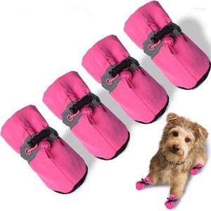 Vêtements pour chiens chaussures de compagnie réfléchissant les petits et moyens chiens non glipt les bottes de protecteur de pied oxford imperméables