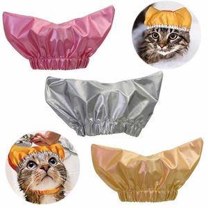 Vêtements pour chiens Bonnet de douche pour animaux de compagnie Mignon Tissu non tissé imperméable à l'oreille pour chiot Accessoires pour chats Fournitures 202C