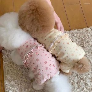 Hondenkleding Huisdier Kleine Bloemen Vierpotige Kleding Teddy Zacht Huis Puppy Zomer Vrouwelijke Trui Benodigdheden