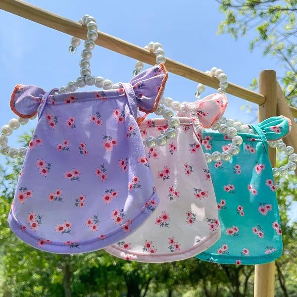 Vêtements pour chiens animaux de compagnie petites fleurs manches volantes et chiens de taille moyenne Pit Bull chats Teddy Bichon vêtements printemps été jupe