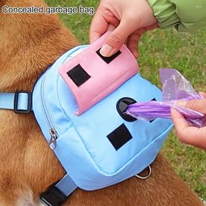 Hundebekleidung, Haustier-Snack-Tasche, verschleißfester Hunde-Rucksack mit Zugseil, Haustier-Träger-Zubehör