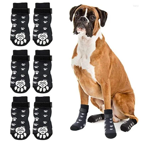 Ropa para perros Calcetines para mascotas Zapatos antideslizantes para exteriores Protector cálido transpirable Mediano Grande Cubiertas para pies de piel dorada