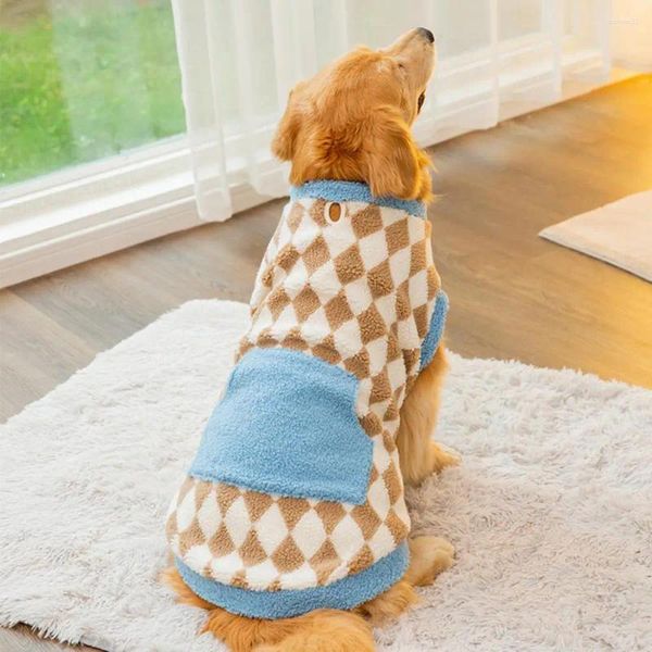 Ropa para perros mascota suave calienta calienta patrón de ropa diseño elegante de dos piernas con bolsillos para un jersey cómodo pequeño