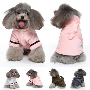 Vêtements pour chiens Pet Pet Couleur de couleur Pyjamas Pyjamas Vêtements de couchage Baignoire Séchage douce pour les chiots