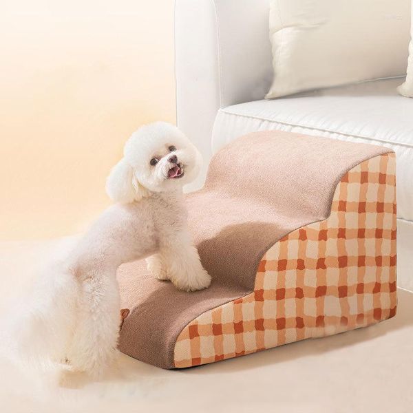 Ropa para perros Escaleras para mascotas Escalones de esponja desmontables Pequeño peluche Ir al sofá Cama Subir Escalera Gradiente