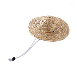 Vêtements de chien Chapeaux de paille pour animaux de compagnie Chat et décoration Petit chiot moyen Po Props