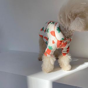 V￪tements pour chiens animaux de compagnie de climatisation de climatisation d'￩t￩ pyjama quotidien avec carotte mignon vent adapt￩ aux petits chiens tels que Pom￩ranie
