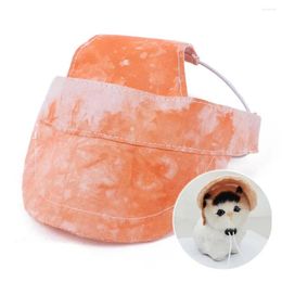 Appareils pour chiens Pet Sun Hat Tie décontractée Dye Gradient Adorable Summer Summer Outdoor Cat Supplies Baseball