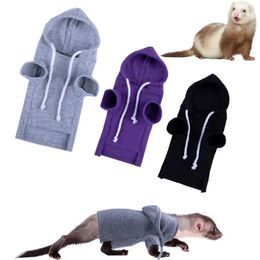 Vêtements pour chiens Fournitures pour animaux de compagnie Furet Sweat à capuche durable polaire hiver chaud pull doux confortable pull gilet lézard