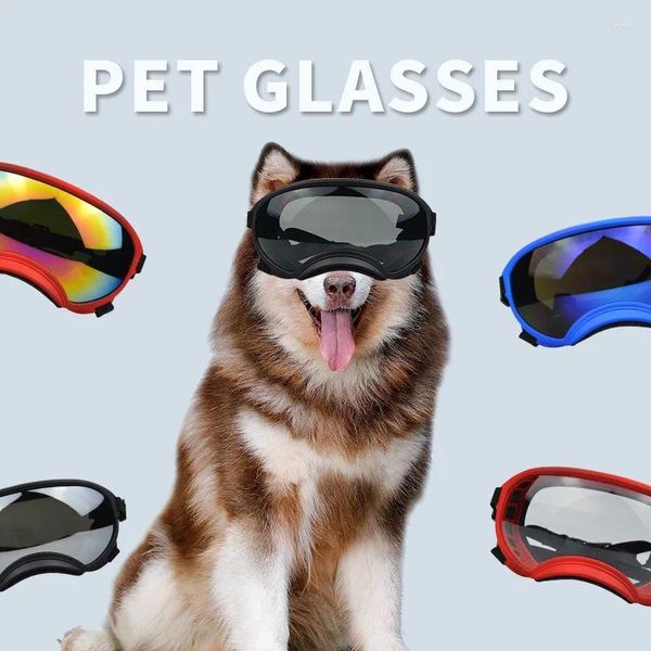 Vêtements pour chiens Fournitures pour animaux de compagnie Moyens et grands chiens Cool imperméable à l'eau coupe-vent anti-neige UV lunettes de soleil lunettes tactiques militaires