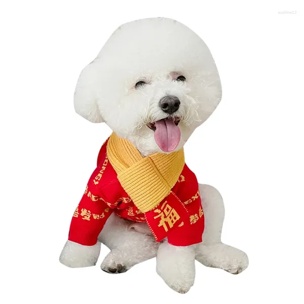 Vêtements pour chiens Pull pour animaux de compagnie Veste d'hiver Tricot de marque de mode Tissu Année chinoise Vêtements