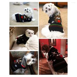 Vêtements de chien Pull pour animaux de compagnie Toucher la peau Vêtements de Noël Résistant au froid Chaud élégant Cerf Flocon de neige Imprimer Tricot