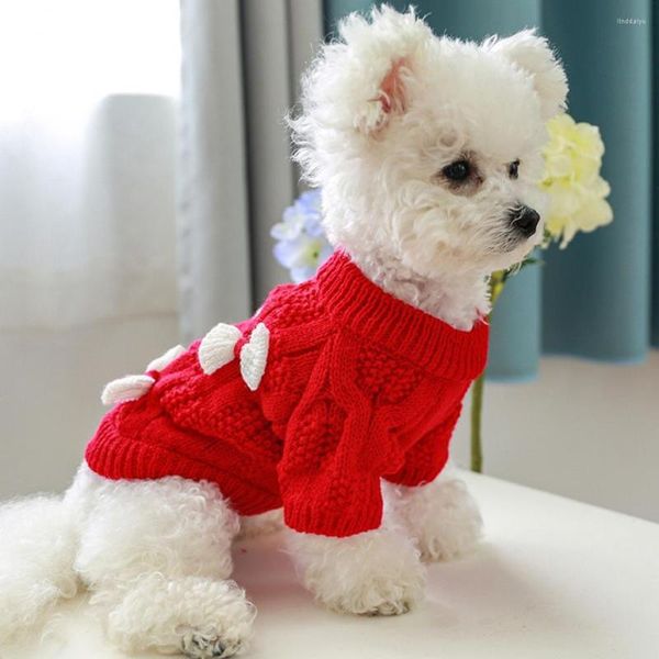 Vêtements pour chiens Pulls pour animaux de compagnie Année Vêtements gilet rouge