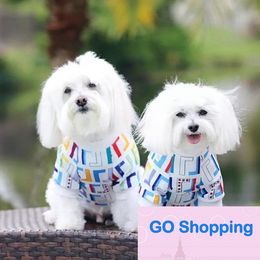 Vêtements pour chiens T-shirt pour animaux de compagnie Sweat Shirts Cartoon Imprimé Animaux Gilet D'été Mince Schnauzer Chiot Vêtements De Mode