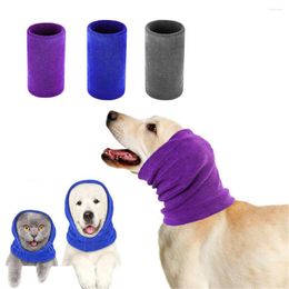 Vêtements pour chiens Pet épaissi toilettage cache-oreilles chaud froid haute élasticité oreille couverture tissu pour bain soufflage séchage (20 x 15 cm)