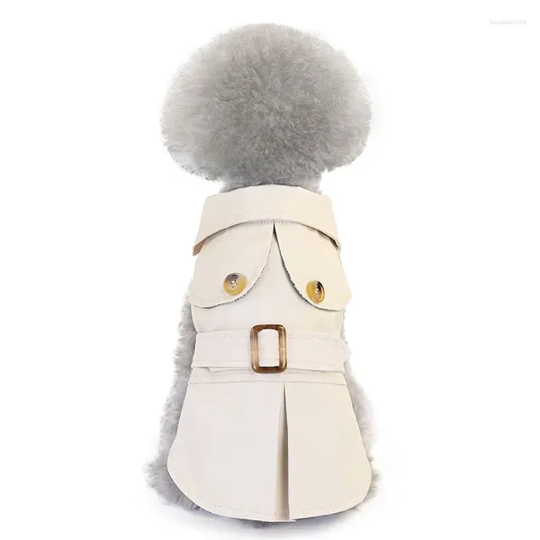 Vêtements pour chiens Trench pour animaux de compagnie Manteau de style britannique Vêtements chauds Chiot Veste d'hiver Combinaison Chat Pull à capuche Costume Tuxedo Chihuahua