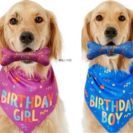 Hondenkleding huisdier driehoek sjaaljansverjaardagspak speelgoed speeksel speeksel handdoek kraag accessoires voor puppy kat