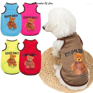 Hondenkleding huisdiervest voor kleine honden kleding lente zomer puppy katten mouwloze beren bedrukte t-shirt chihuahua teddy kostuums huisdieren benodigdheden