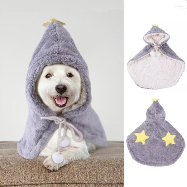 Vêtements pour chiens, cape chaude pour animaux de compagnie, vêtements de noël en fourrure d'agneau, rembourrés, personnage de chat, vêtements habillés, décoration de Transformation amusante