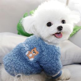 Hondenkleding huisdier warme kleding teddy cartoon beer trui sneeuw kat herfst/winter pullover koude mode tweebenige kleding