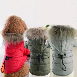 Vêtements pour chiens réchauffement coton-padded veste costume chiot veste hiver sweat à capuche coton goutte