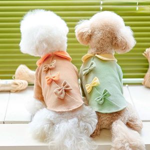 Vêtements pour chiens Pull chaud pour animaux de compagnie Automne Hiver Moyen Petit Vêtements Chemise douce Chemise mignonne Bowknot Chaton Chiot Pull Pull Yorkshire Poodle