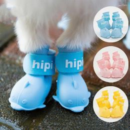 Hondenkleding Pet Waterdichte anti slip regenlaarzen rubber voor kleine en middelgrote honden kat buitenschoenen enkelaccessoires